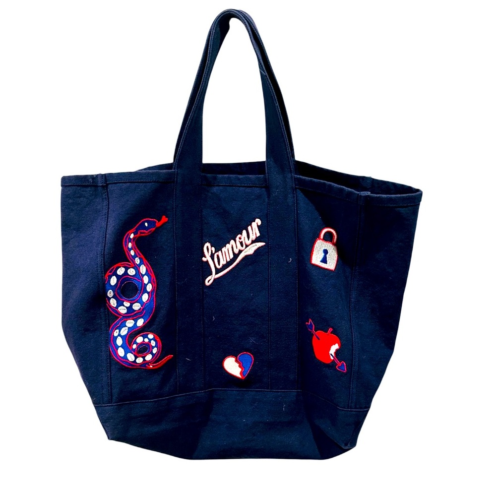 Maison Labiche | L’Amour Embroidered Canvas Tote Bag